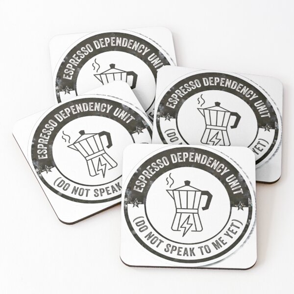 Item preview, Espresso Dependency Unit - Do Not Speak To Me Yet Funny Coffee Lover Sticker designed and sold by IbericoStudio.