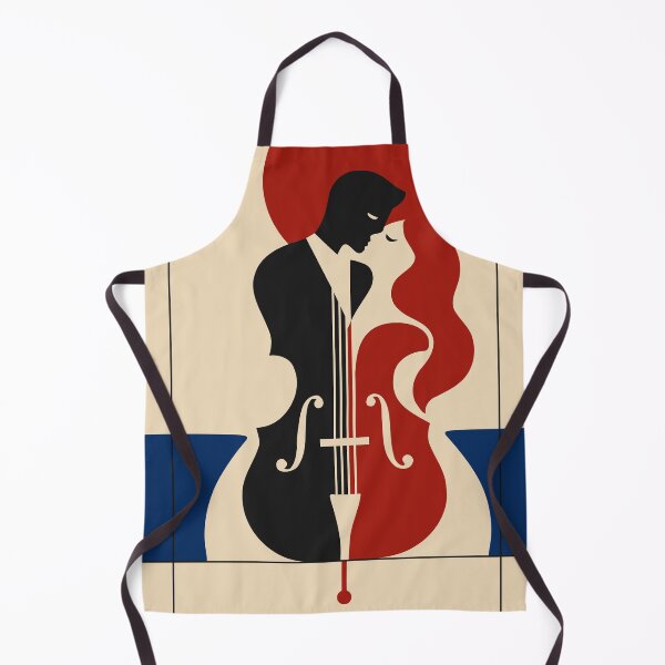 Item preview, Romantic Cello Art Print, Couple in Love Art, Cello Music Print, Mid Century Modern Print, Music Lover Wedding Anniversary Gift designed and sold by Studio pod Burom.