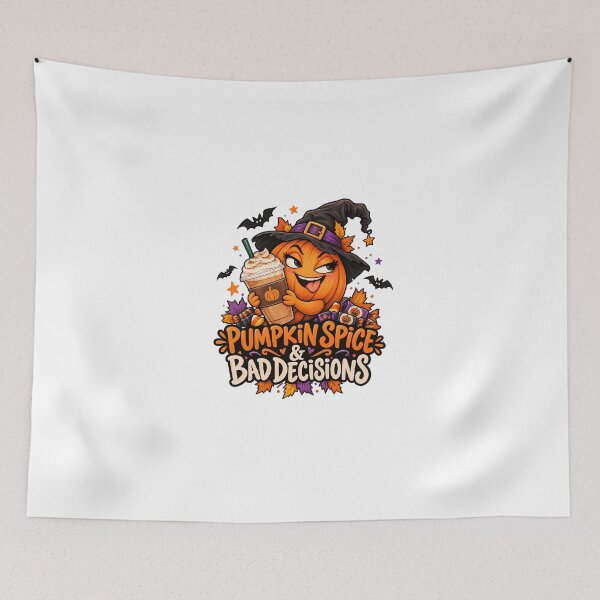 Item preview, Pumpkin Spice & Bad Decisions Halloween Shirt designed and sold by Pixanova.