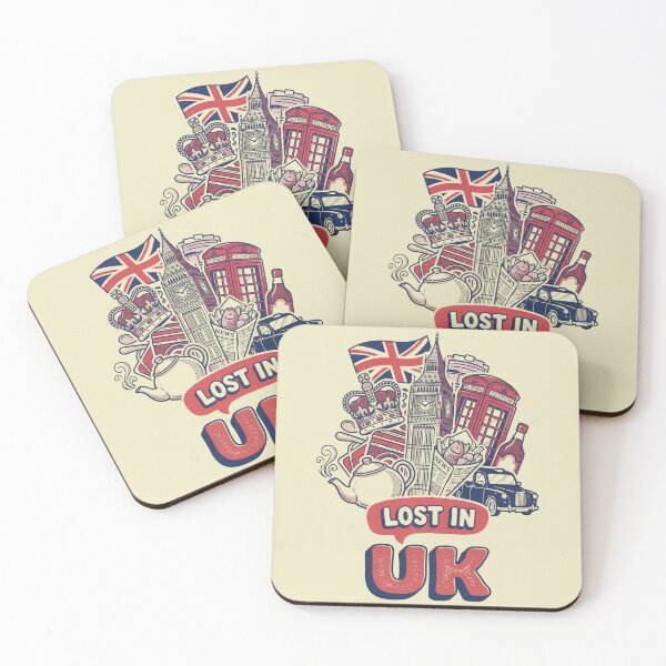 Item preview, Lost In UK Vintage British Doodle Graphic Art designed and sold by Ada’s Mystic Atelier .