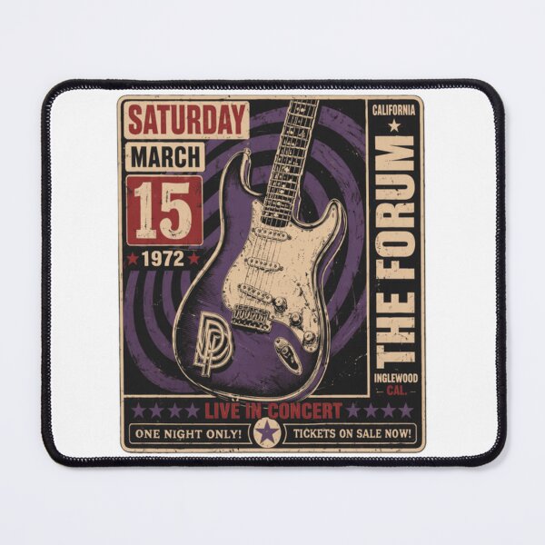 Item preview, Deep Purple Vintage Electric Guitar Poster designed and sold by Cut-out-idols.