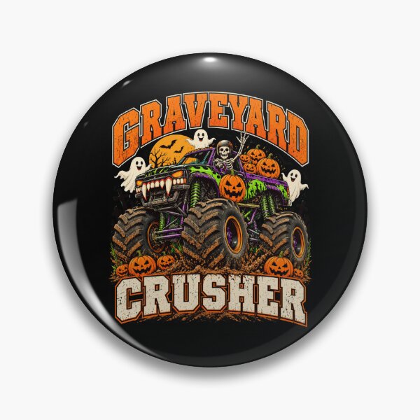 Item preview, Halloween Graveyard Crusher Monster Truck designed and sold by ROUX-ART.