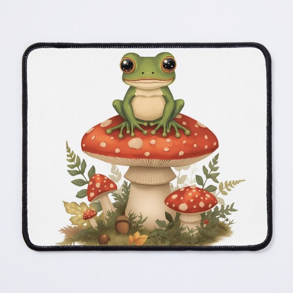 Item preview, Cute Frog on Amanita Mushroom Dark Cottagecore Vintage Sticker designed and sold by Youram.