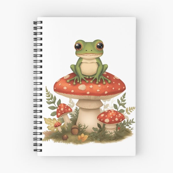 Item preview, Cute Frog on Amanita Mushroom Dark Cottagecore Vintage Sticker designed and sold by Youram.