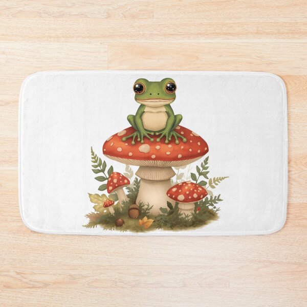 Item preview, Cute Frog on Amanita Mushroom Dark Cottagecore Vintage Sticker designed and sold by Youram.