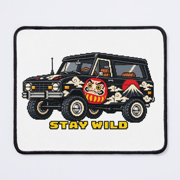 Item preview, Pixel Daruma 4x4 – Japanese Retro Off-Road Art | Stay Wild designed and sold by KASUMINK.