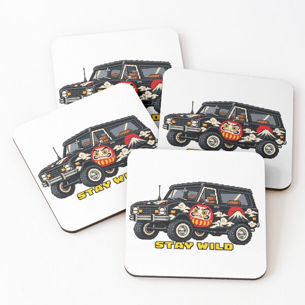 Item preview, Pixel Daruma 4x4 – Japanese Retro Off-Road Art | Stay Wild designed and sold by KASUMINK.