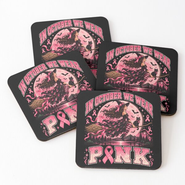 Item preview, In October We Wear Pink Witch designed and sold by ROUX-ART.