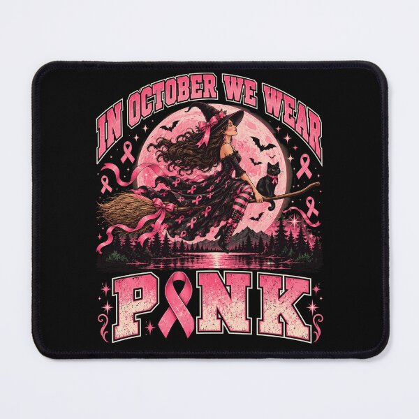 Item preview, In October We Wear Pink Witch designed and sold by ROUX-ART.