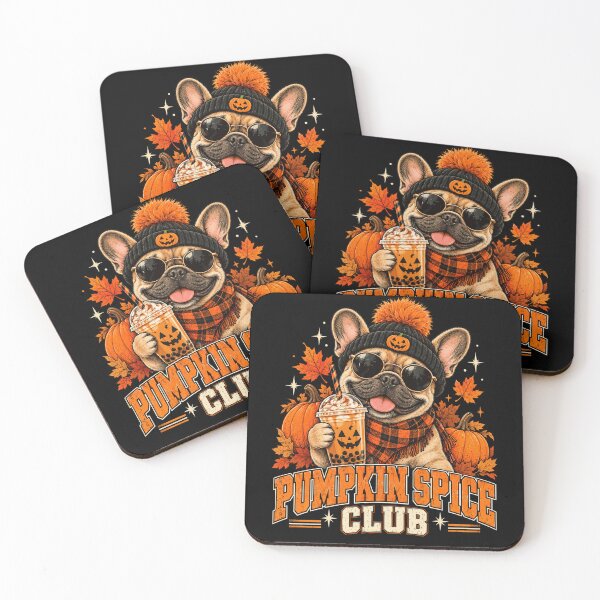 Item preview, Pumpkin Spice Club Pug Halloween designed and sold by ROUX-ART.
