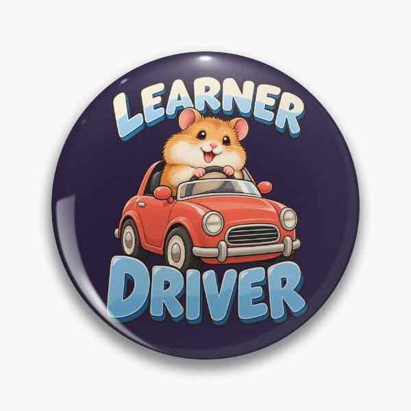 Item preview, Cute Hamster Learner Driver designed and sold by PunchDrop.