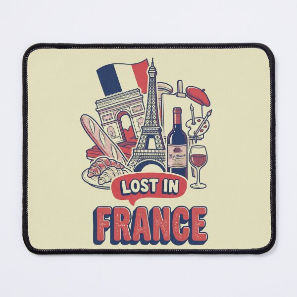 Item preview, Lost In France Retro French Cartoon Doodle Art designed and sold by Ada’s Mystic Atelier .