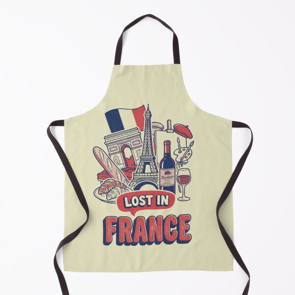 Item preview, Lost In France Retro French Cartoon Doodle Art designed and sold by Ada’s Mystic Atelier .
