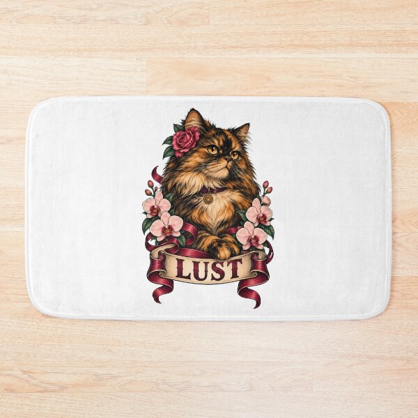 Item preview, Lust Seven Deadly Sins Tortoiseshell Cat Roses Orchids  designed and sold by Old's Cool Cat Studio.