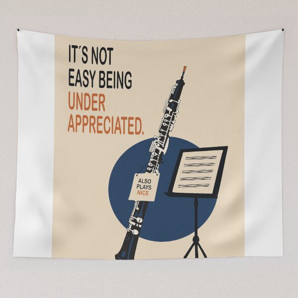 Item preview, Funny Oboe Art Print, Oboist Gift, Oboe Player Print, Musician Humor Art, Orchestra Gift, Music Teacher Decor, Classical Music Print designed and sold by Studio pod Burom.