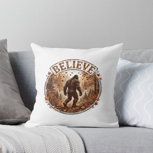 Item preview, Believe — Bigfoot Autumn Forest Retro Badge designed and sold by Dudas Garage & Outdoors.
