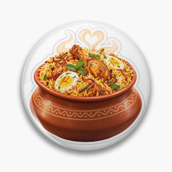 Item preview, Biryani Sticker, Cute Indian Food Handi Die-Cut Vinyl Decal designed and sold by PriyankaSonara.