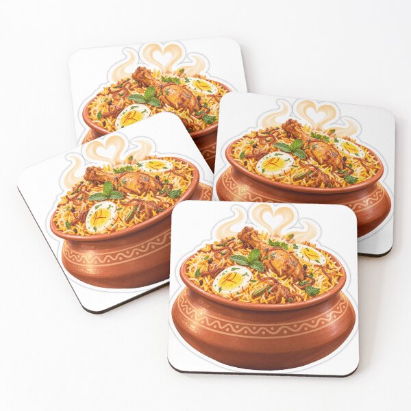 Item preview, Biryani Sticker, Cute Indian Food Handi Die-Cut Vinyl Decal designed and sold by PriyankaSonara.