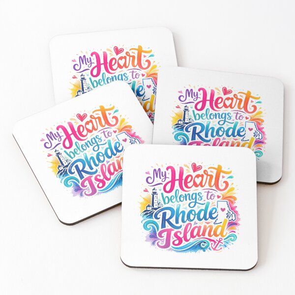 Item preview, My Heart Belongs to Rhode Island - Cute Souvenir Travelers Gift for Men Women & Kids  designed and sold by Mozaic Clothes.