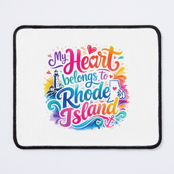 Item preview, My Heart Belongs to Rhode Island - Cute Souvenir Travelers Gift for Men Women & Kids designed and sold by Mozaic Clothes.
