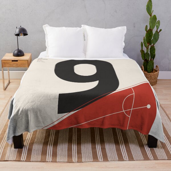 Item preview, Minimalist Football Number 9 Print, Striker Art, Soccer Poster, Sports Decor, Modern Football Illustration designed and sold by Studio pod Burom.