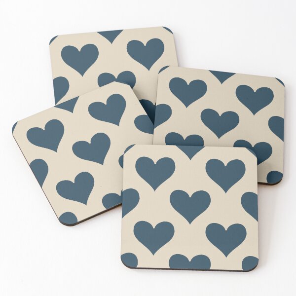 Item preview, XL large Navy Blue Heart Suit Pattern Classic Card Lover designed and sold by DColourMuse.