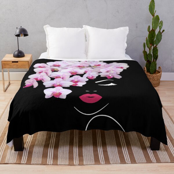 Item preview, Pretty Girl Face Closed Eyes Phalaenopsis Orchids Garland  2 Shapes Mania designed and sold by Shapes-Mania.
