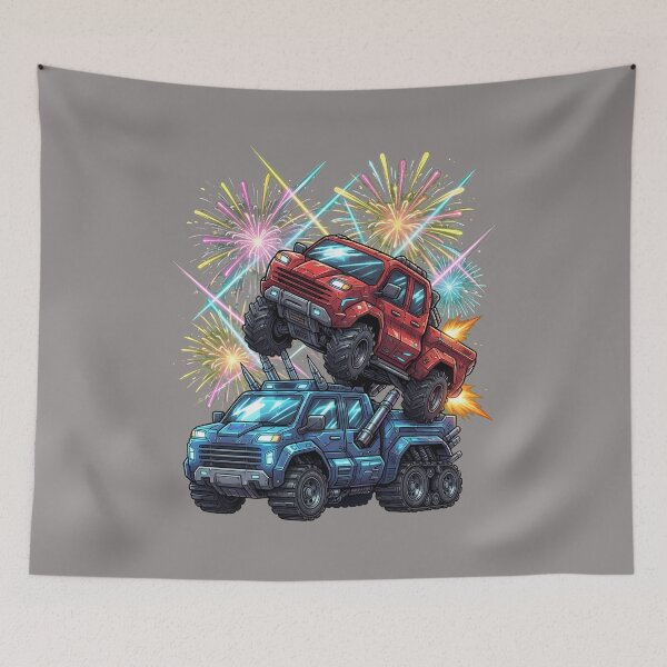 Item preview, Crushing Trucks Collision Cartoon Graphic-66 designed and sold by PatrickObojes.