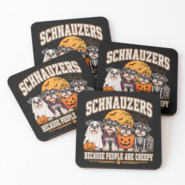 Item preview, Halloween Schnauzers Because People Are Creepy designed and sold by ROUX-ART.