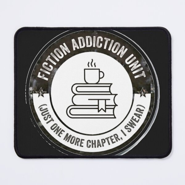 Item preview, Fiction Addiction Unit - Just One More Chapter I Swear Funny Book Lover Sticker designed and sold by IbericoStudio.