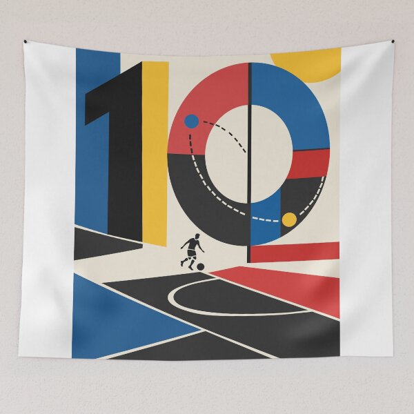 Item preview, The Geometry of the Game Football Print, Bauhaus Soccer Print , Abstract Football Art, Geometric Sports Decor, Modern Soccer Gift designed and sold by Studio pod Burom.