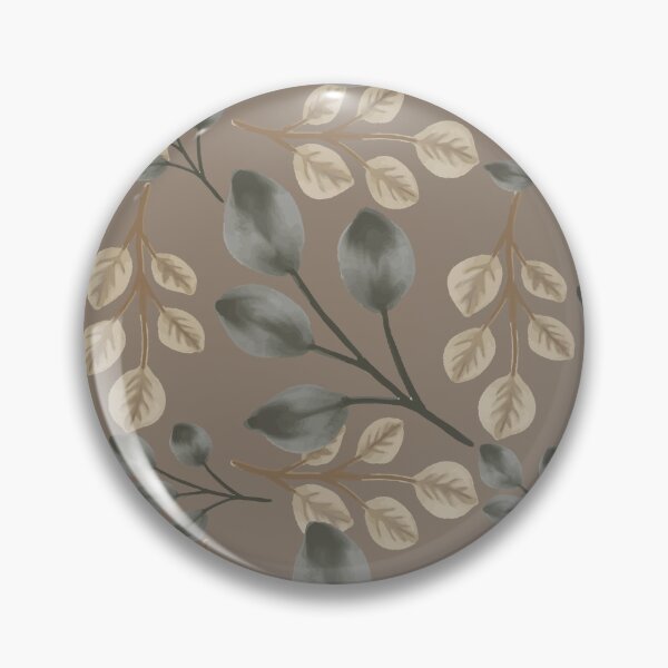Item preview, Botanical Foliage Muted Khaki Brown Seamless Pattern Art designed and sold by ​Jyoti Digital Artist.