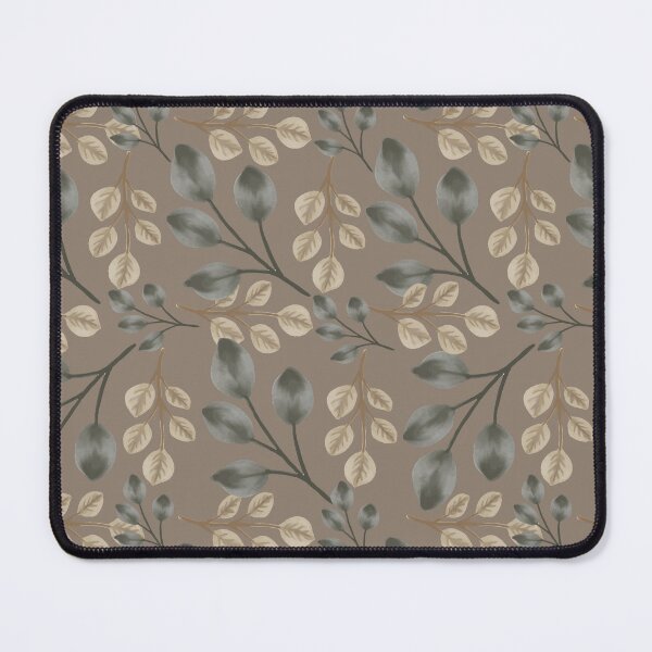 Item preview, Botanical Foliage Muted Khaki Brown Seamless Pattern Art designed and sold by Jyoti Digital Artist.