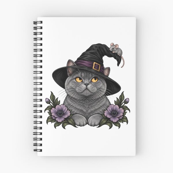 Item preview, Witch Cat Witchcraft British Shorthair Mouse  designed and sold by Old's Cool Cat Studio.