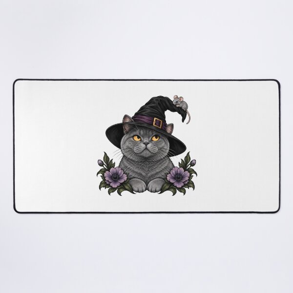 Item preview, Witch Cat Witchcraft British Shorthair Mouse designed and sold by Old's Cool Cat Studio.