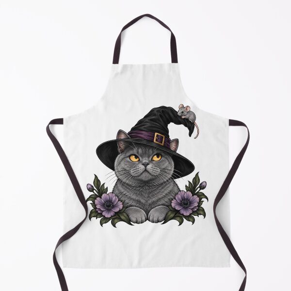 Item preview, Witch Cat Witchcraft British Shorthair Mouse  designed and sold by Old's Cool Cat Studio.
