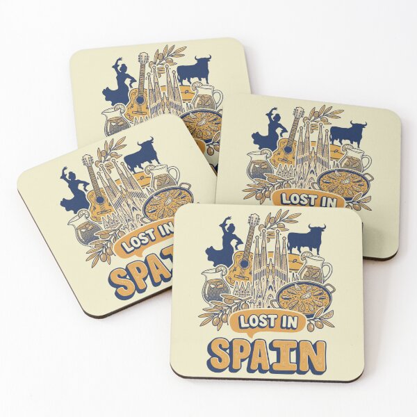 Item preview, Lost In Spain Vintage Spanish Travel Doodle Art designed and sold by Ada’s Mystic Atelier .