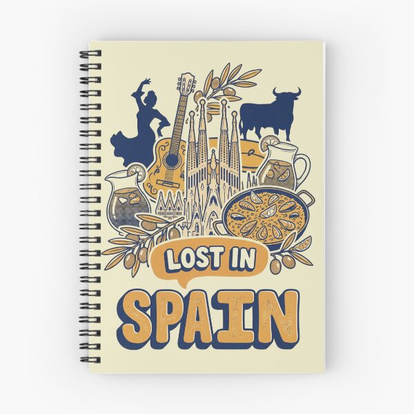 Item preview, Lost In Spain Vintage Spanish Travel Doodle Art designed and sold by Ada’s Mystic Atelier .