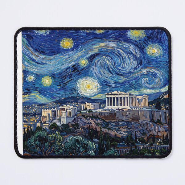 Item preview, Parthenon Starry Night Historical Landscape designed and sold by Bad-Decisions-Designs.