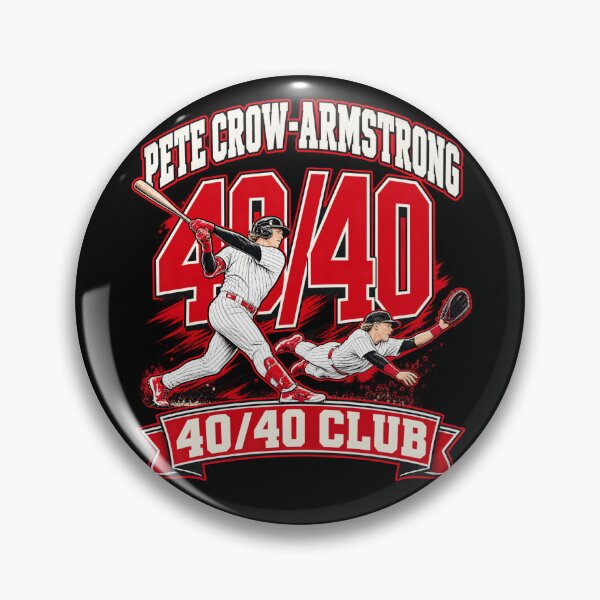 Item preview, Pete Crow-Armstrong 40/40 Club Red White Baseball Swing Dive designed and sold by dianadouri.