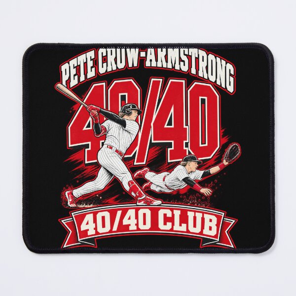 Item preview, Pete Crow-Armstrong 40/40 Club Red White Baseball Swing Dive designed and sold by dianadouri.