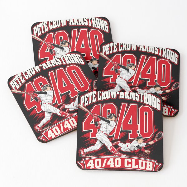 Item preview, Pete Crow-Armstrong 40/40 Club Red White Baseball Swing Dive designed and sold by dianadouri.