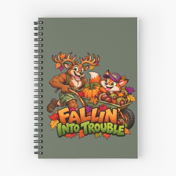 Item preview, Fallin’ Into Trouble – Funny Deer & Fox Autumn Adventure designed and sold by Aimetoi.