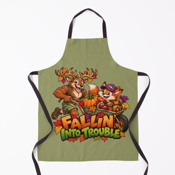 Item preview, Fallin’ Into Trouble – Funny Deer & Fox Autumn Adventure designed and sold by Aimetoi.
