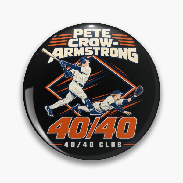 Item preview, Pete Crow-Armstrong 40/40 Club Orange Navy Baseball Swing Dive designed and sold by dianadouri.