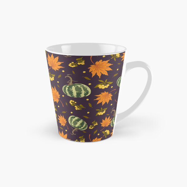 Item preview, Dark Purple Green Striped Pumpkin Maple Leaf Autumn Harvest Pattern designed and sold by FestivityFinds.