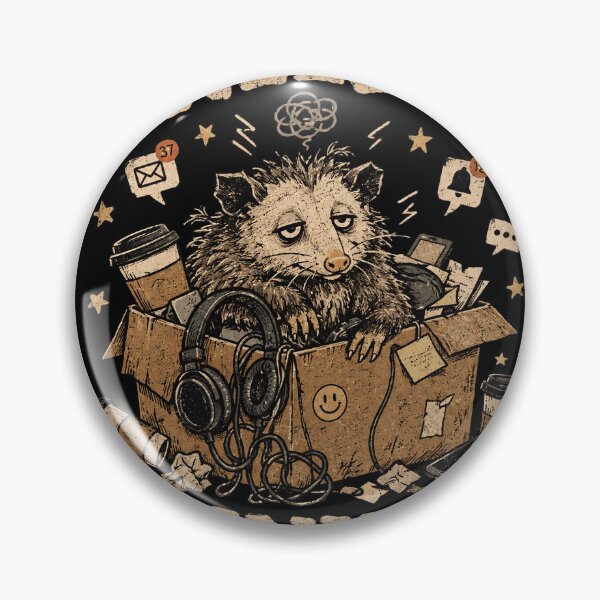 Item preview, Overstimulated Possum Funny Animal Vintage T-Shirt designed and sold by desiigned.
