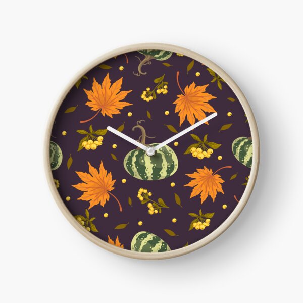 Item preview, Dark Purple Green Striped Pumpkin Maple Leaf Autumn Harvest Pattern designed and sold by FestivityFinds.