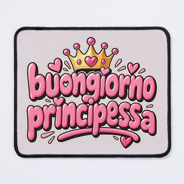 Item preview, Buongiorno Principessa – Cute Italian Pink Typography designed and sold by MetaModel Editions.