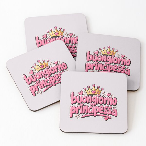Item preview, Buongiorno Principessa – Cute Italian Pink Typography designed and sold by MetaModel Editions.